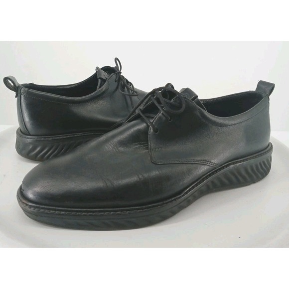 Ecco Mens Hybrid Black Leather Oxford Shoes Comfort Casual Walking SZ 11   DB3 main image 6